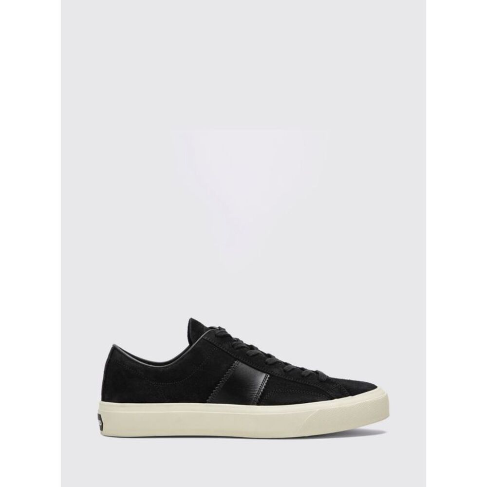 Tom Ford Men Tom Ford Low-Top Suede Calfskin Sneakers With Rear Logo